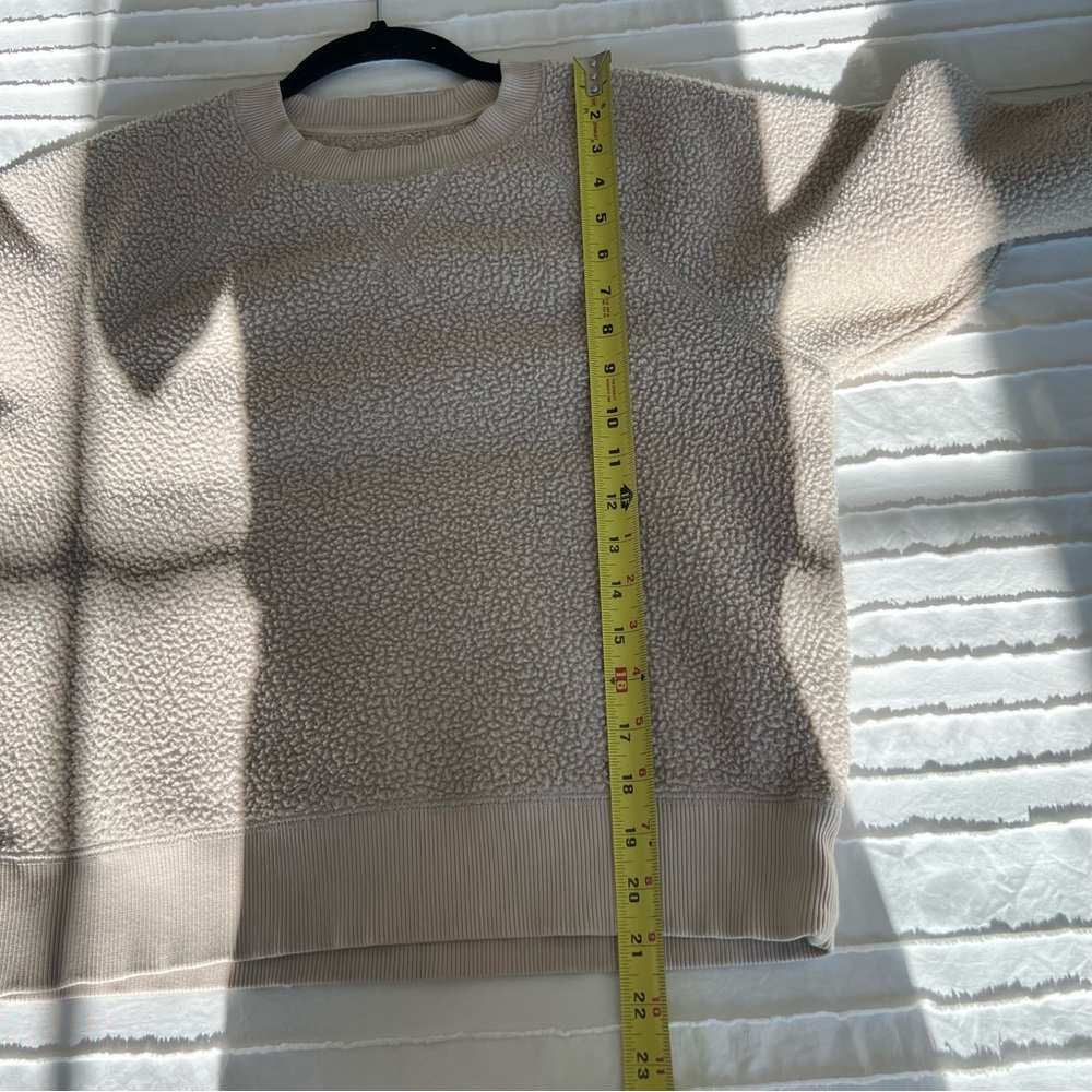Everlane ReNew Fleece Raglan Teddy Sweatshirt in sandstone size medium - Picture 8 of 8